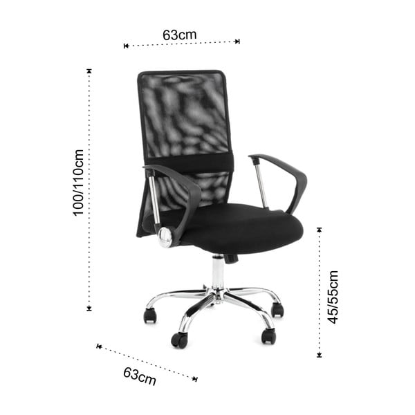 Sedia da ufficio nera Classic – Tomasucci-image-3