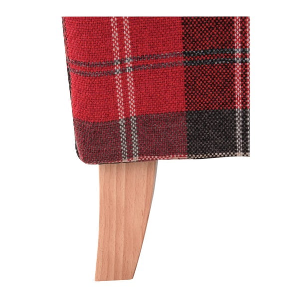 Poltrona vintage a quadri rossi Lorris - Max Winzer-image-2