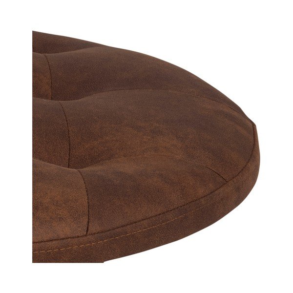 Pouf in similpelle marrone cognac , ⌀ 60 cm Retina - Actona-image-2