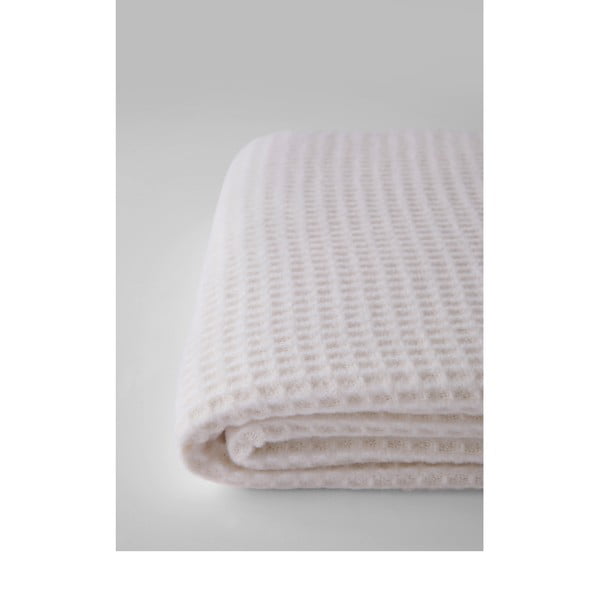 Plaid crema con motivo waffle , 140 x 180 cm Waffel - Euromant-image-1