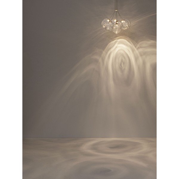 Lampadario LED color ottone in vetro con intensità regolabile ø 42 cm Blazik – Nova Luce-image-3