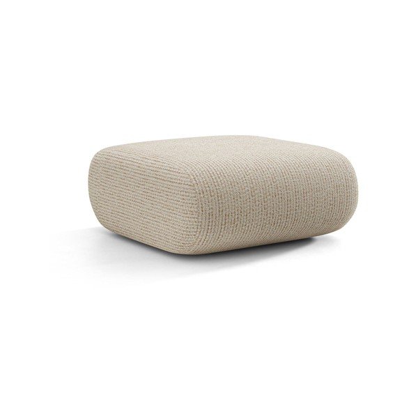 Poggiapiedi color crema con rivestimento in ciniglia Neo – Micadoni 