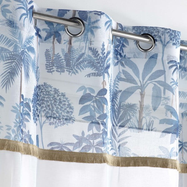 Tenda in voile bianco e blu 140x240 cm Amazonia - douceur d'intérieur-image-2