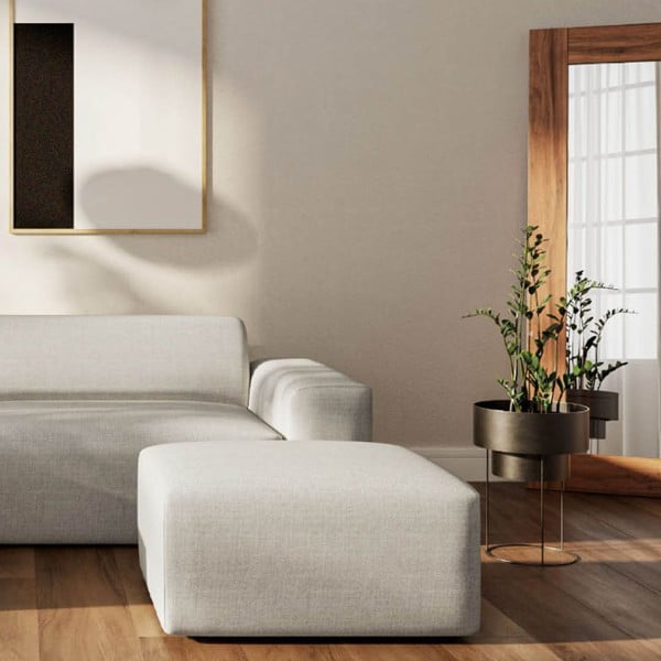 Divano angolare beige (con penisola a sinistra e chaise lounge) Villet – Rodier-image-4