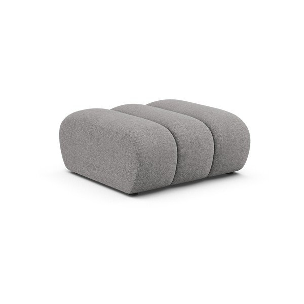 Poggiapiedi grigio con rivestimento in ciniglia Lupine – Micadoni 