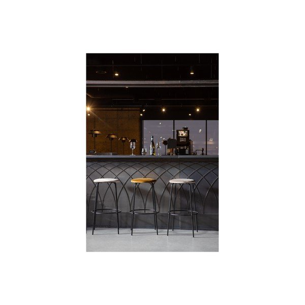 Sgabello da bar grigio Mina - WOOOD-image-2