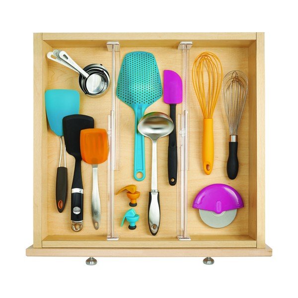 Set di 2 divisori trasparenti per cassetti da cucina , 37 cm Linus - iDesign-image-3