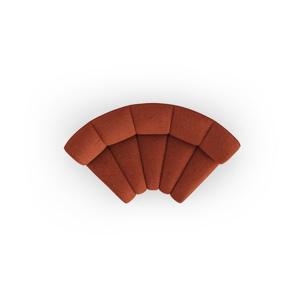 Parte divano componibile color mattone con rivestimento in ciniglia e composizione variabile Lupine – Micadoni -image-2