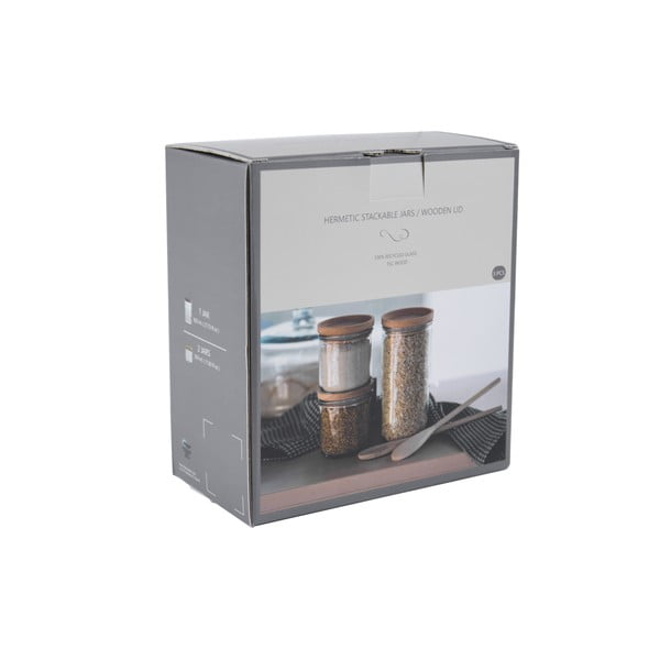 Set di barattoli di vetro 3 pezzi Hermetic - Ego Dekor-image-1