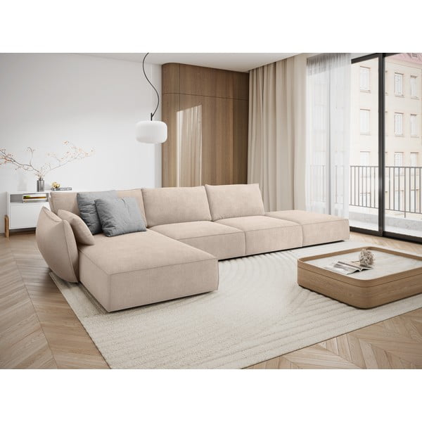 Divano angolare beige (angolo sinistro) Vanda - Mazzini Sofas-image-1