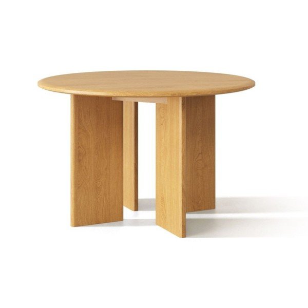 Tavolo da pranzo rotondo in rovere massiccio ø 120 cm Charlotte – Micadoni -image-1