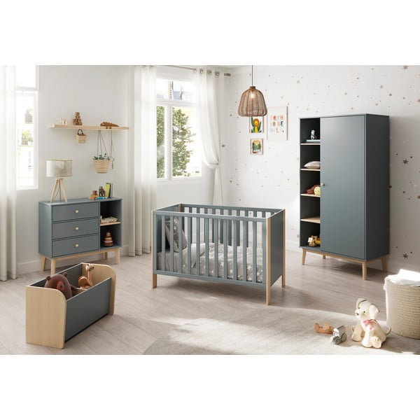 Lettino di colore naturale/verde polveroso 60x120 cm Esteban – Marckeric-image-1