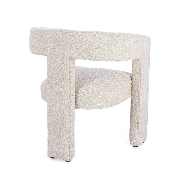 Sedia da pranzo beige imbottito con braccioli Arabella – Bizzotto-image-3