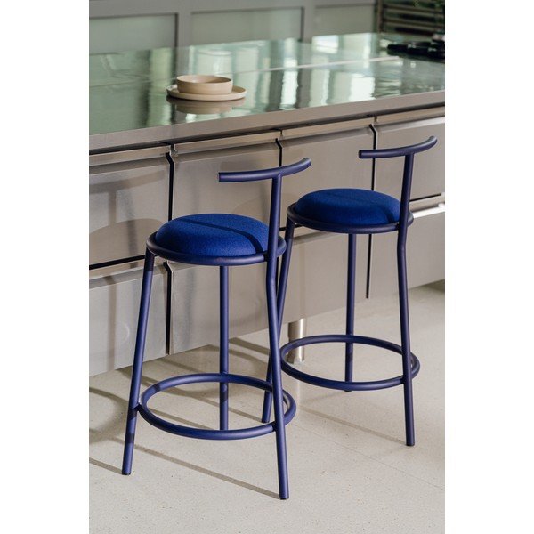 Sgabello da bar blu in metallo (altezza della seduta 68 cm) Hogo – noo.ma-image-1