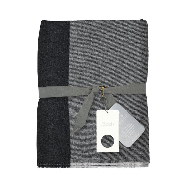 Coperta grigia in lana 130x200 cm Merino – Södahl-image-3