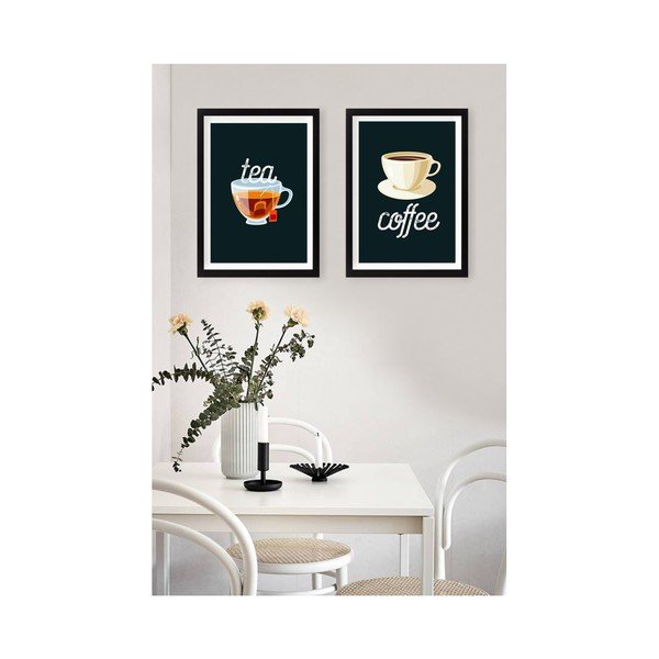 Sada 2 nástěnných obrazů Tablo Center Tea Coffee