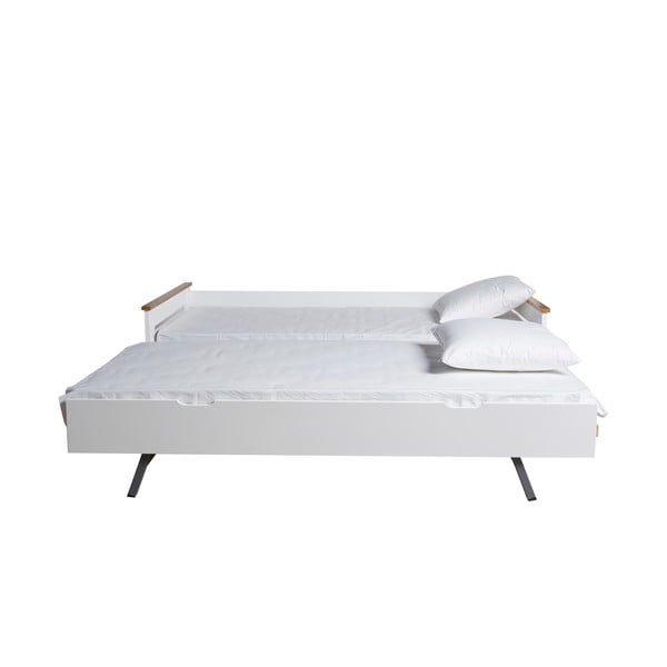 Divano letto bianco , 90 x 190 cm Lola - Marckeric-image-4