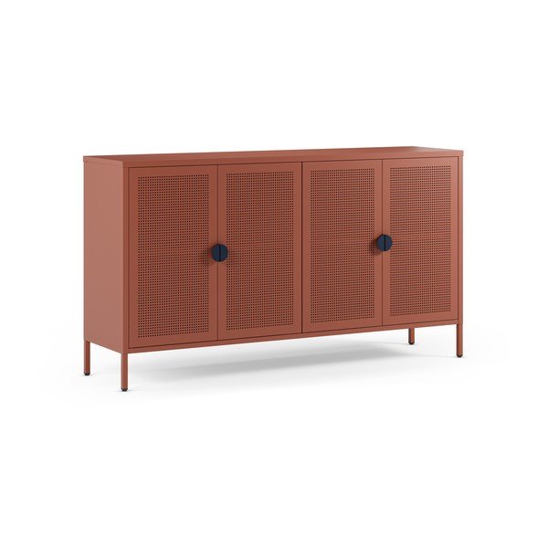 Armadietto color terracotta in metallo 160x90x40 cm Sayla – Marckeric-image-2