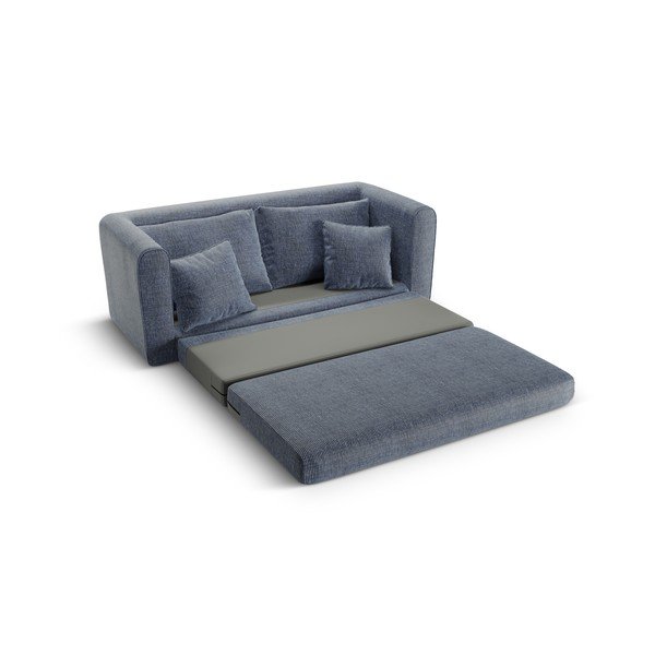 Divano blu polveroso allungabile 158 cm Lido – Micadoni -image-4