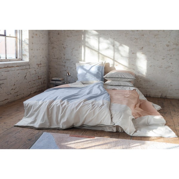Set per letto singolo esteso azzurro in percalle in cotone 140x220 cm Colore - Mette Ditmer Denmark-image-1