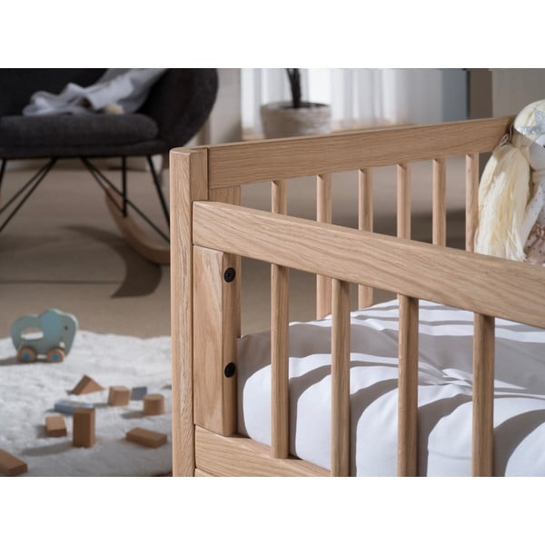 Lettino in legno di quercia di colore naturale 70x140 cm Forrest - Vipack-image-2