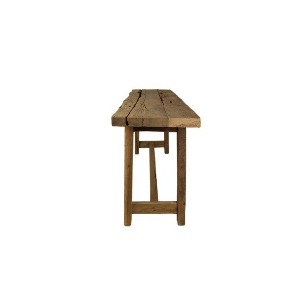Panchina in legno di teak non trattato Rustical, lunghezza 100 cm - HSM collection-image-3