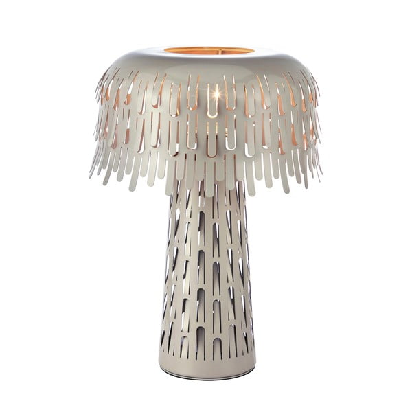 Lampada da tavolo greige con paralume in metallo (altezza totale 38 cm) Verbera – Markslöjd