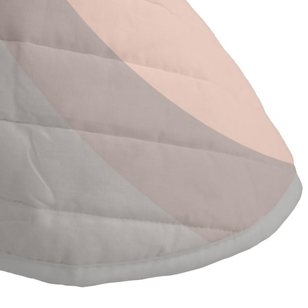 Copriletto trapuntato in cotone rosa e grigio 180x260 cm Range - Blanc-image-3