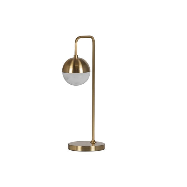 Lampada da tavolo in bronzo con paralume in vetro (altezza 61 cm) Globural - BePureHome