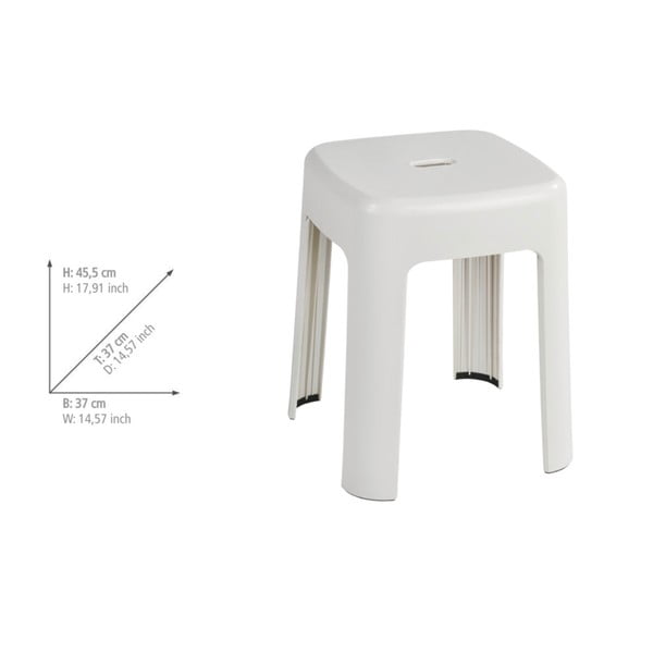 Sgabello bianco Alaska - Wenko-image-3