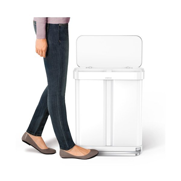 Contenitore per rifiuti in acciaio bianco 58 l - simplehuman-image-4