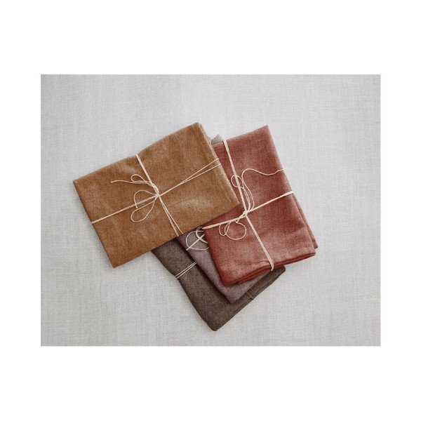 Set di 4 tovaglioli in lino rosso sfumato, 43 x 43 cm - Really Nice Things-image-2