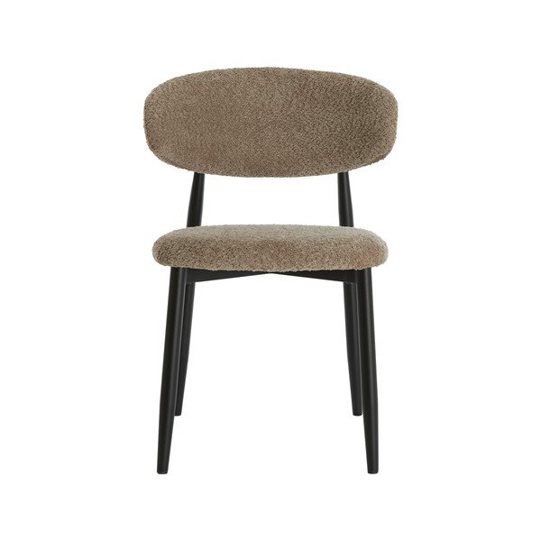 Sedia da pranzo grigio tortora imbottito Eniola – Light & Living-image-2