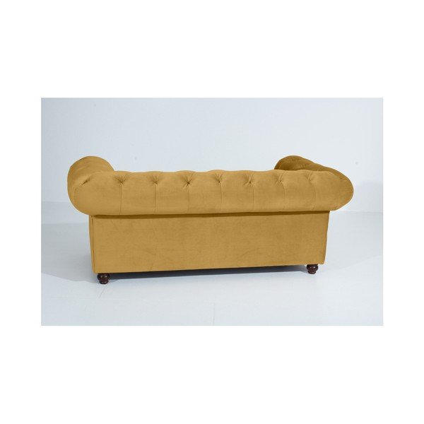 Divano giallo Orleans Velvet, 196 cm - Max Winzer-image-2