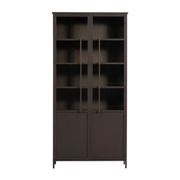 Vetrina marrone scuro in metallo 99x203x45 cm Exhibit – WOOOD