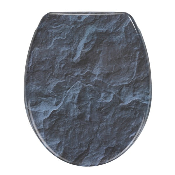 Sedile WC a chiusura facilitata Rock, 44,5 x 36,5 cm Slate - Wenko