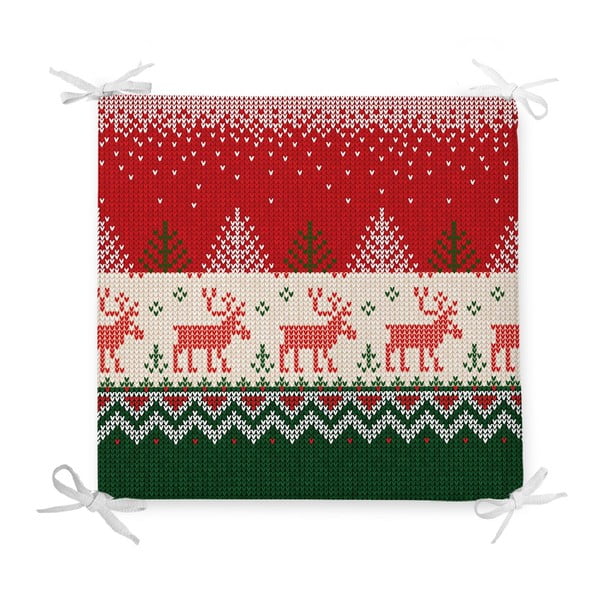 Cuscino di seduta natalizio con cotone Merry Xmas, 42 x 42 cm - Minimalist Cushion Covers