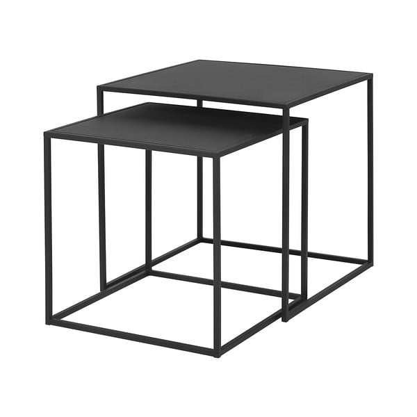 Set di 2 tavolini in metallo nero 40x40 cm Fera - Blomus