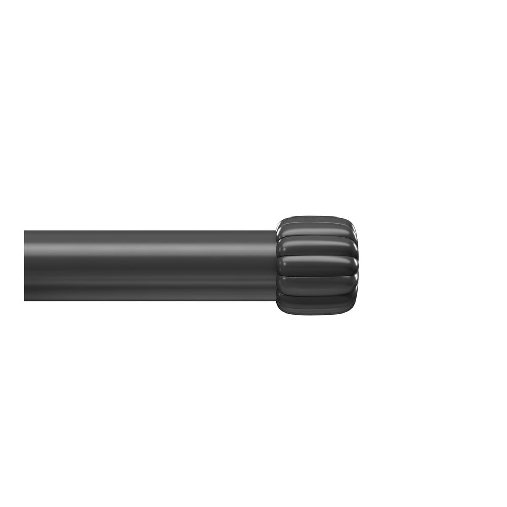 Bastone Per Tende Estensibile Umbra Ringlet – 107-305 Cm, Diametro 2,5 Cm, Acciaio Nero Opaco, Con Supporti A Anello E Fissaggi - 4