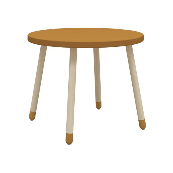 Tavolo per bambini senape , ø 60 cm Dots - Flexa
