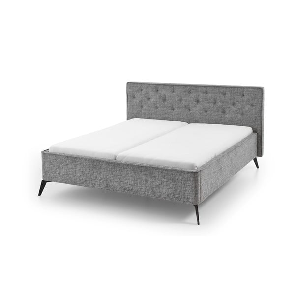 Letto matrimoniale imbottito grigio rete non inclusa 180x200 cm Alicante – Meise Möbel