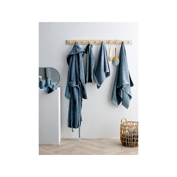 Vestaglia blu in cotone biologico taglia S/M - Södahl-image-3