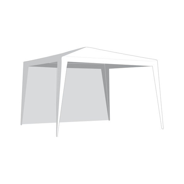 Parete laterale bianca della tenda da giardino - VETRO-PLUS