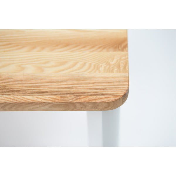 Tavolo da pranzo bianco con gambe arrotondate TRIVENTI, 80 x 80 cm Triventi - Ragaba-image-2