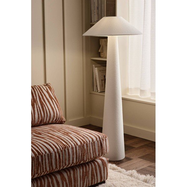 Lampada da terra bianca in tessuto (altezza totale 123 cm) Mila – Ellos Home-image-1