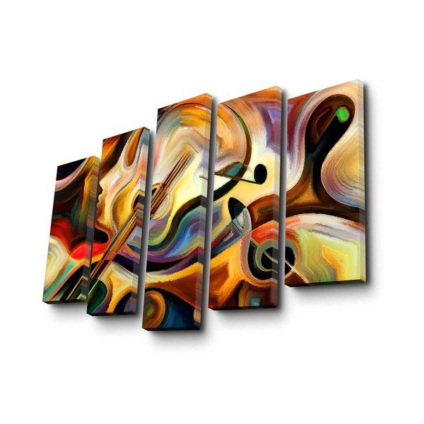 Quadro multiplo Musica astratta, 105 x 70 cm - Wallity