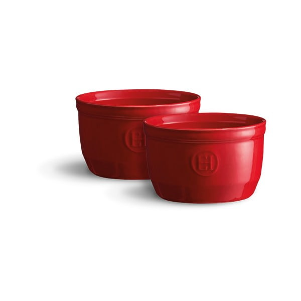 Set di 2 stampi in ceramica rossa ramequin N°10 - Emile Henry