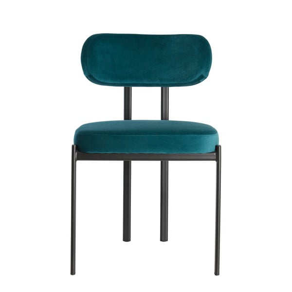 Sedie da pranzo in velluto color petrolio in set da 2 pezzi Sonja - Light & Living-image-3