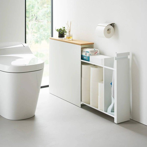 Scaffale per il bagno bianco in metallo 14x55 cm Tower – YAMAZAKI-image-1