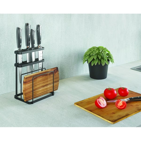 Portautensili da cucina in acciaio inox Tokyo Lava - Metaltex-image-1